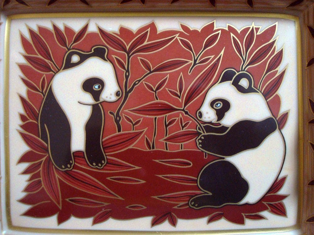 HERMES 　エルメス 　灰皿 　アッシュトレイ　パンダ