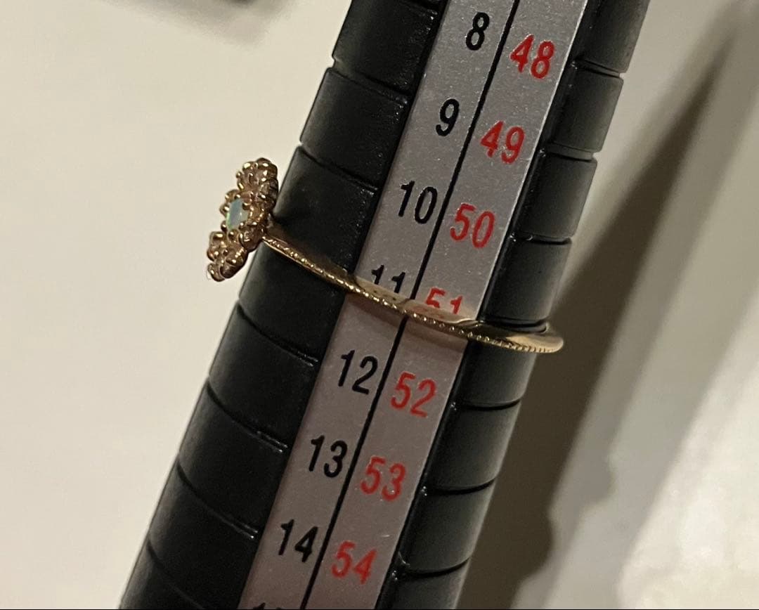 クロチェ　お花モチーフリング