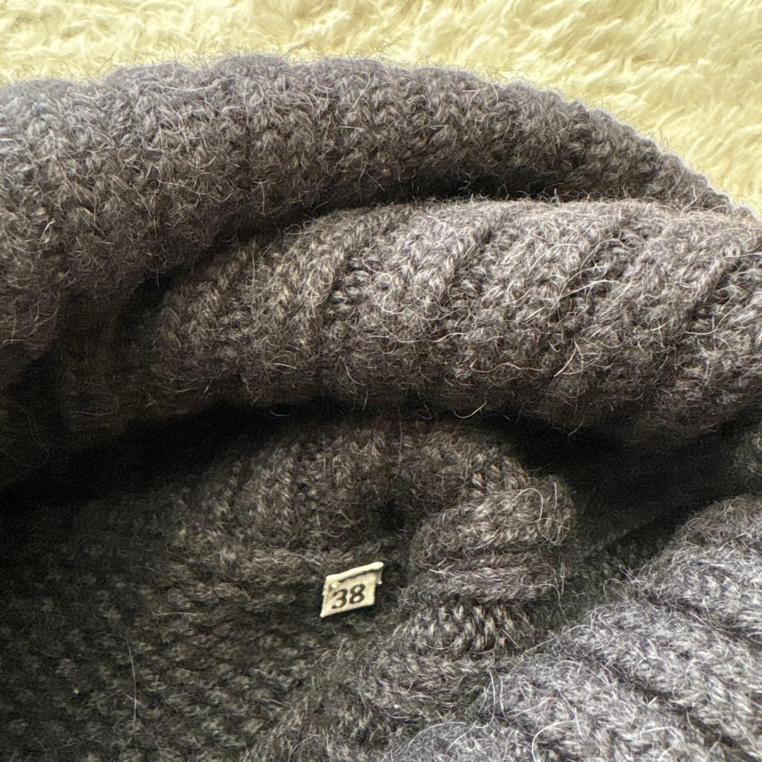 ドルチェアンドガッバーナ　キモノスリーブニット　アルパカニット　チャコールグレー