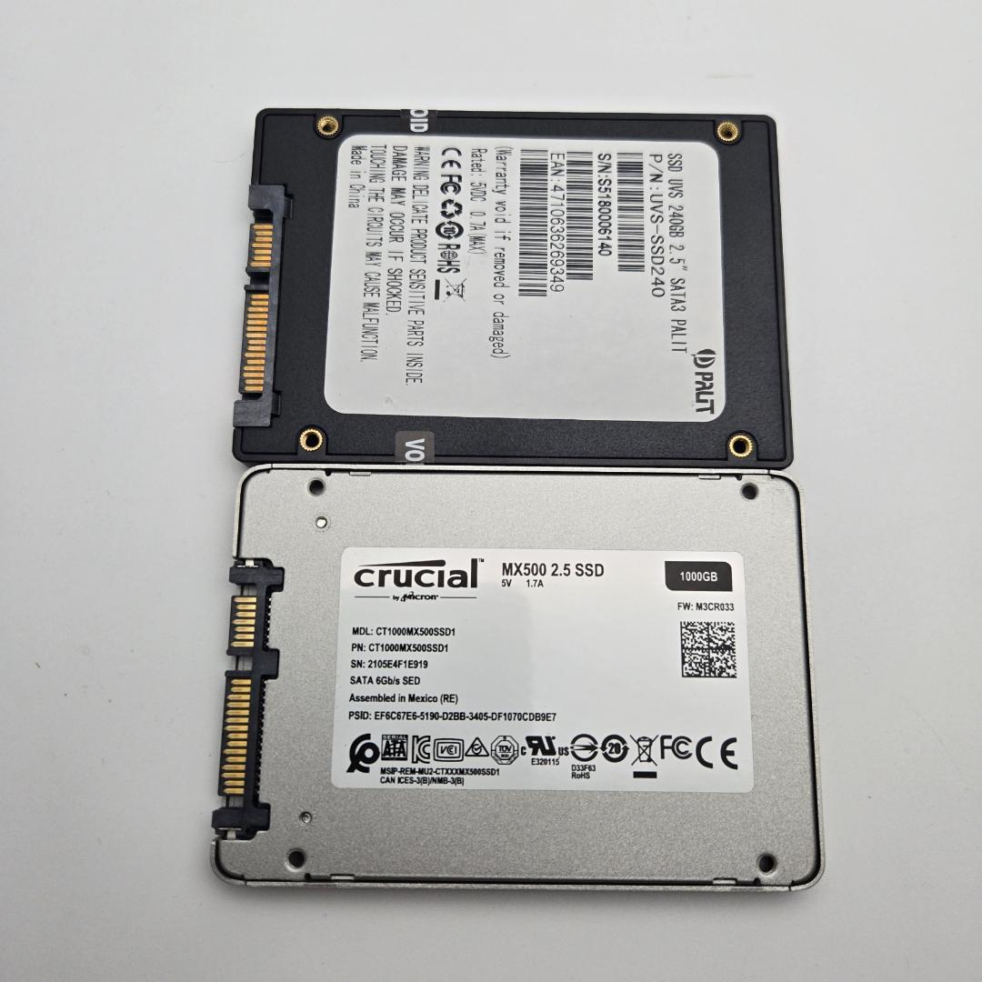 メ*ン様 動作確認済 SATA 2.5インチ　SSD 240GB〜1024GB