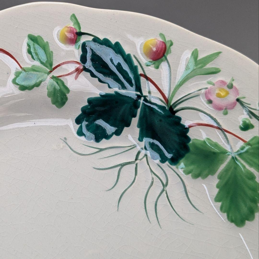 クレイユモントロー バルボティーヌのいちご皿 FRAISE 花リム プレート