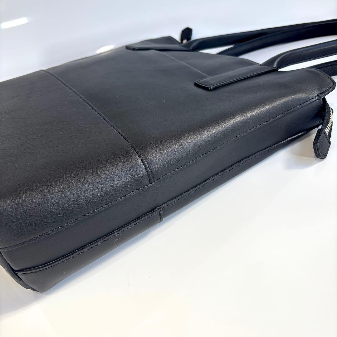 新品未使用 アニアリ aniary レザー トートバッグ 縦型 肩掛け ブラック