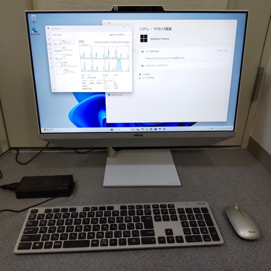 ASUS 一体型 １０世代 i3-10100T, 16GB, 新品 512GB