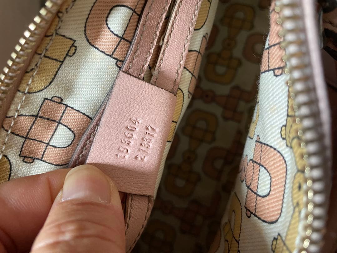 グッチ　シマ　最終価格希少レアベビーピンク羊革　ミニボストン