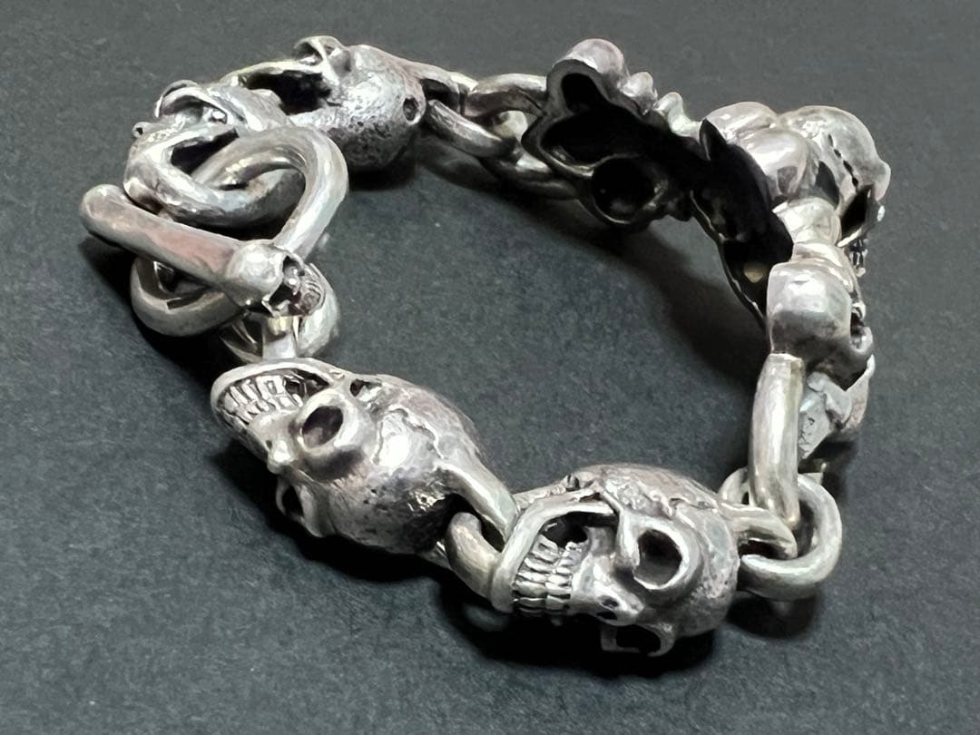 ガボールtype☆スカルブレスレット☆美品シルバー925
