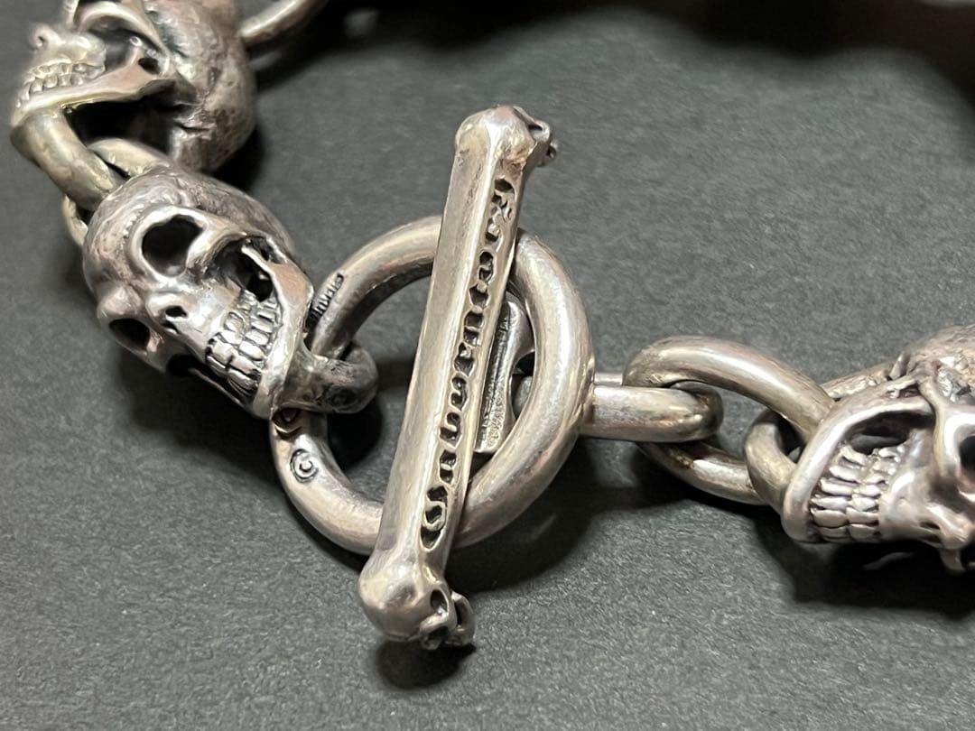 ガボールtype☆スカルブレスレット☆美品シルバー925