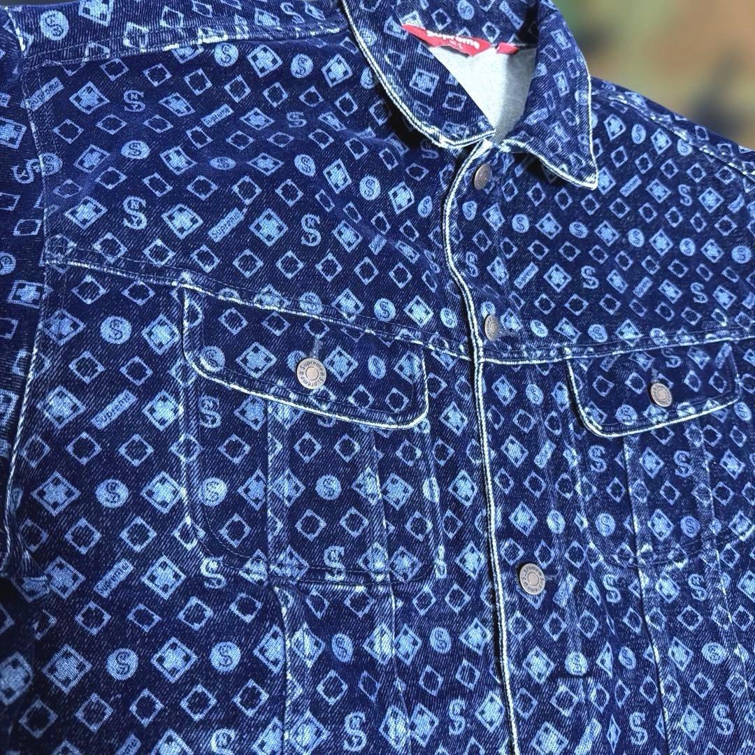 ジャケット・アウター Supreme Flocked Denim Trucker Jacket