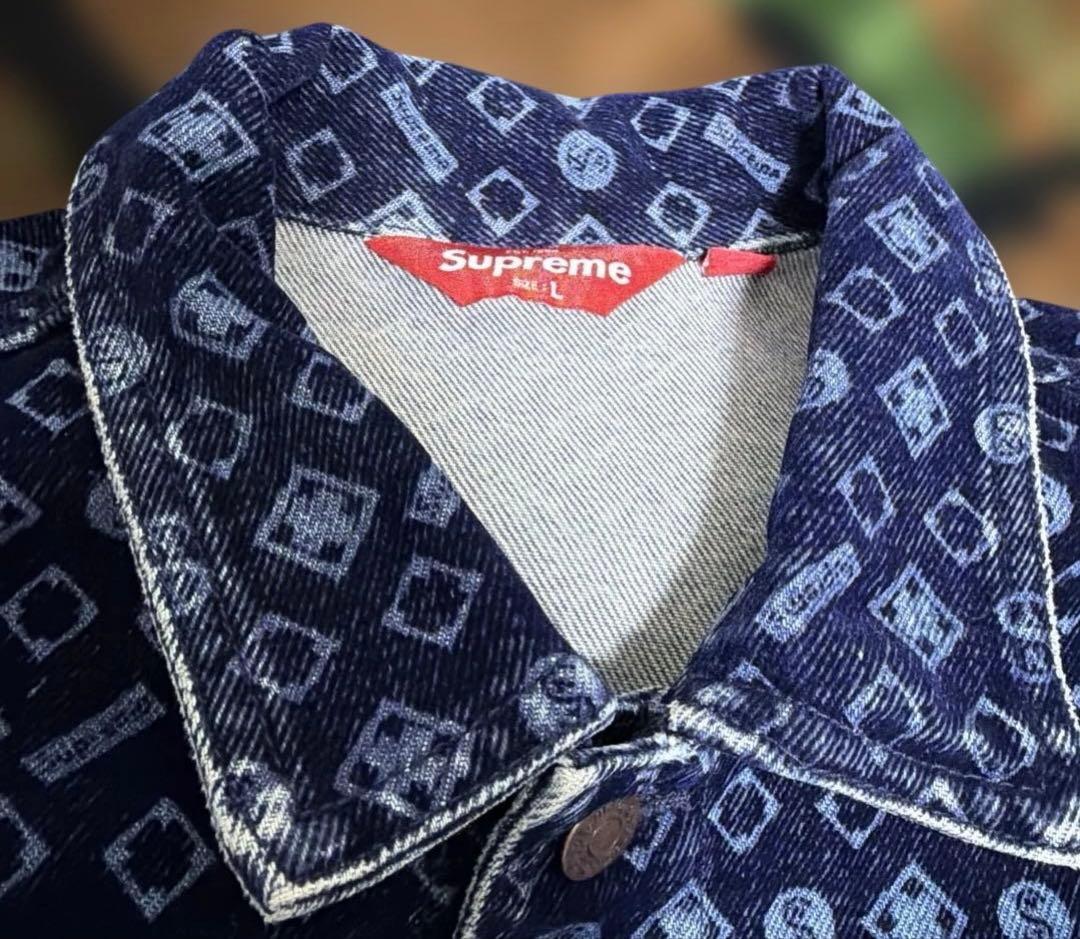 ジャケット・アウター Supreme Flocked Denim Trucker Jacket