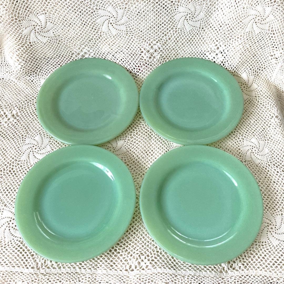 FireKing レストランウェア ジェダイ サラダプレート 4枚セット