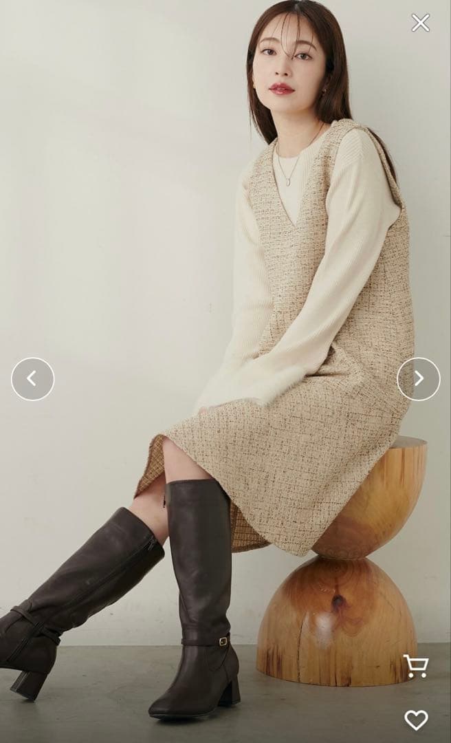 ベルトデザインロングブーツ