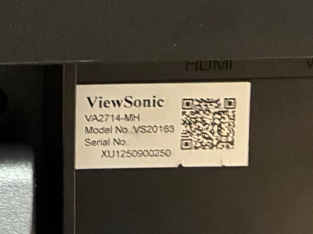 ほぼ未使用 ViewSonic VA2714-MH 27インチワイド液晶モニター
