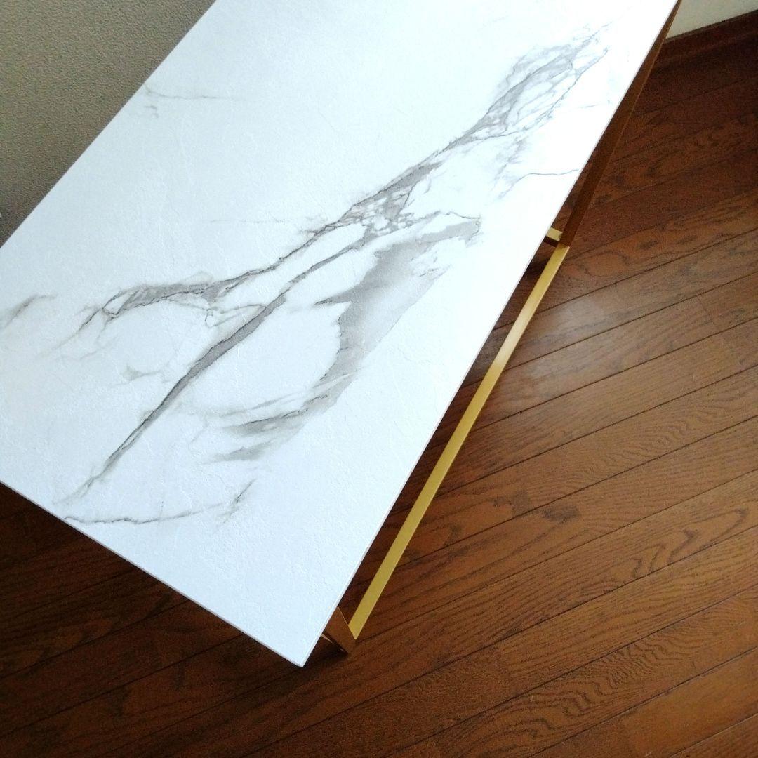 コンソールテーブル　カウンター　サイドスリム　玄関　リビング大理石調