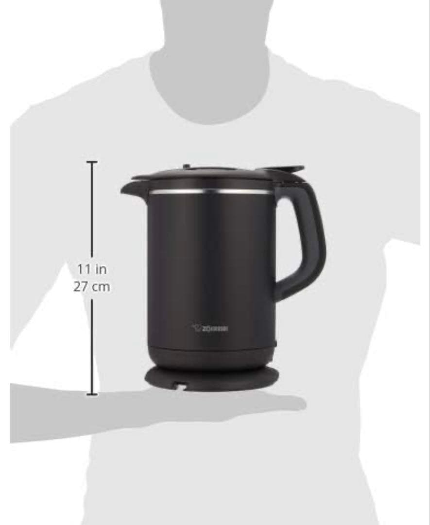 象印 電気ケトル 1.0Lコーヒードリップ用機能付き ブラックCK-AX10-B