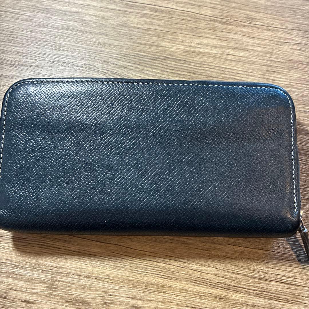 Whitehouse Cox 長財布 ネイビーブルー×赤