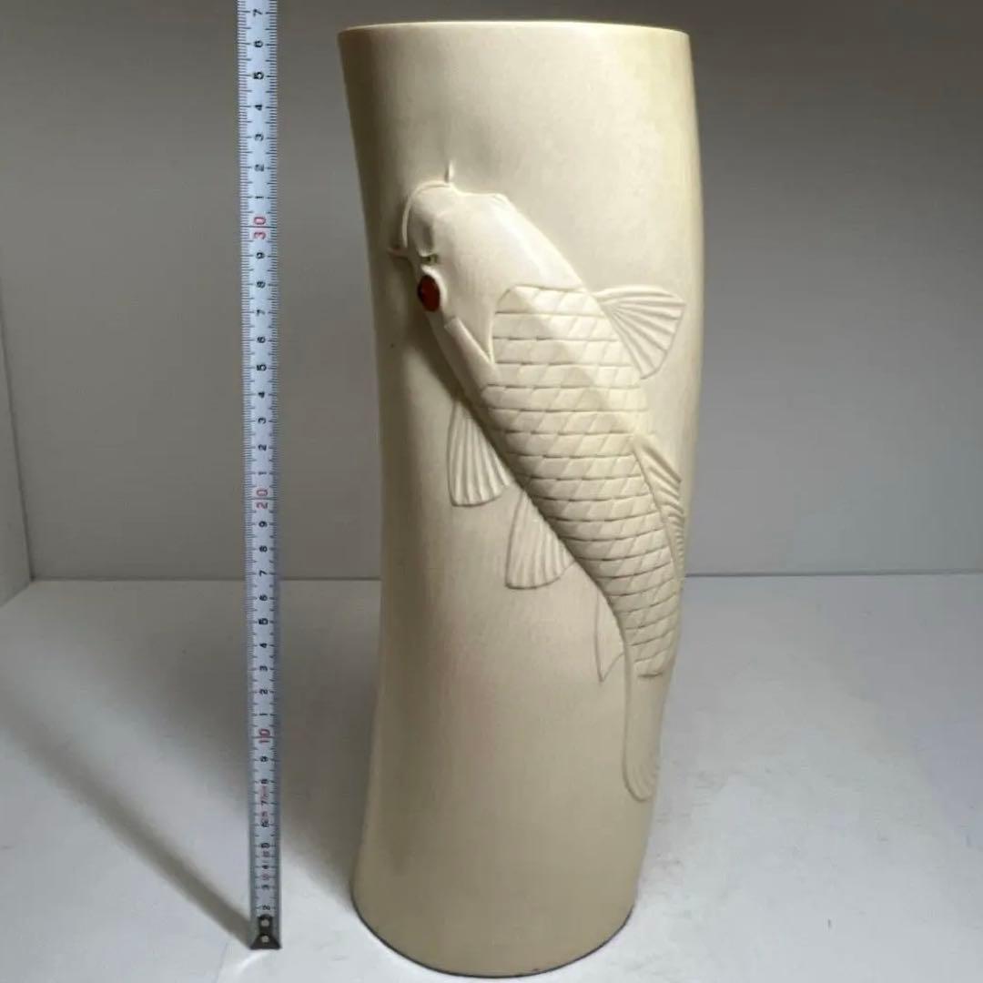 極上　特大鯉花入　2.4㌔　高さ36.2㎝　東Y8-0108☆2F