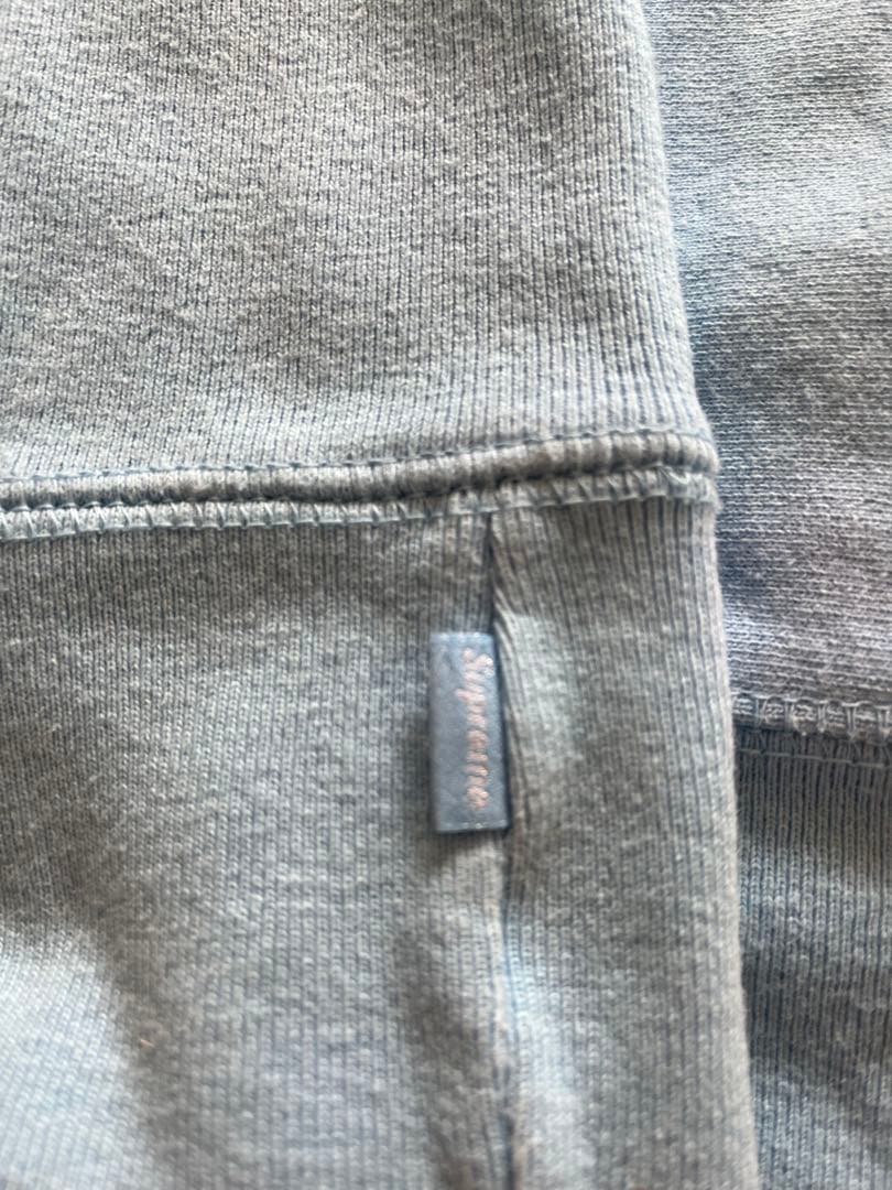 supreme 希少19s BOXロゴ刺繍パーカー　ライトブルー