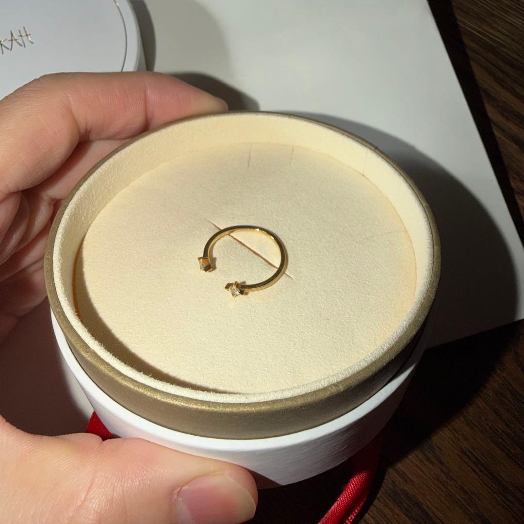 アーカー　ツインエトワールリング　10〜11号　AHKHA クリスマス　18k