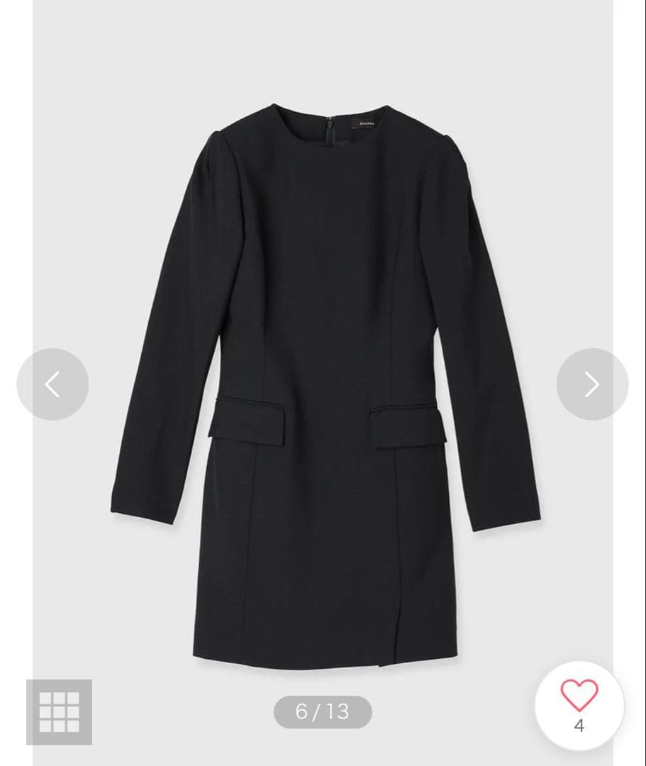 【J断捨離中】アニュアンス　パネルラインミニワンピース （BLACK）　M