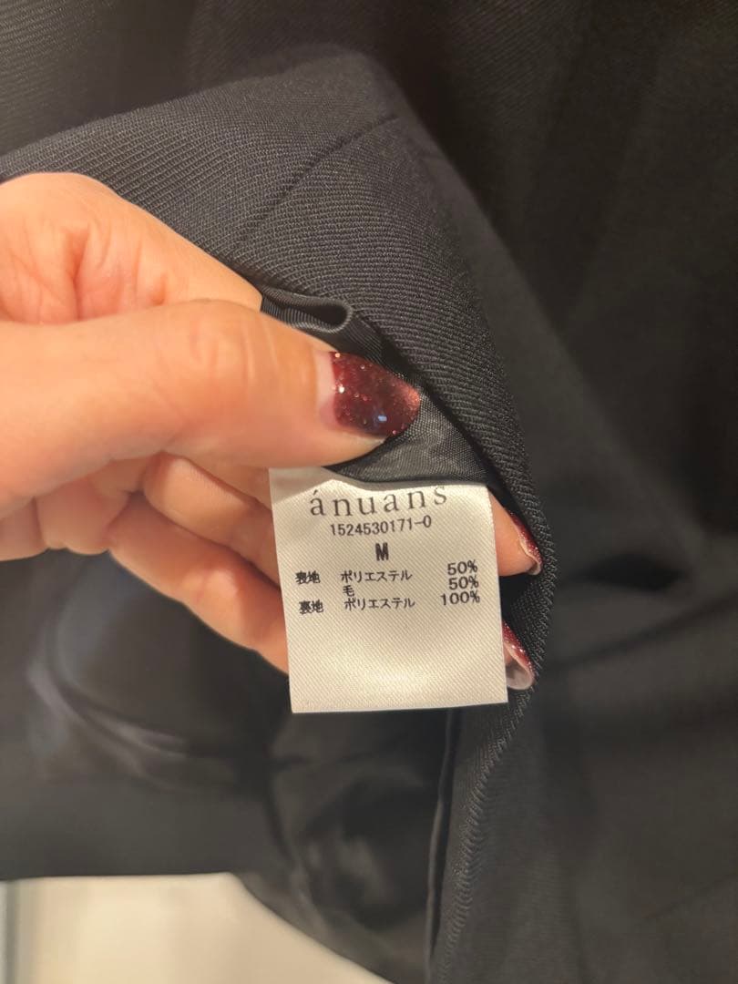 【J断捨離中】アニュアンス　パネルラインミニワンピース （BLACK）　M