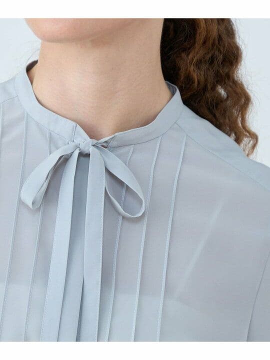 新品　TOMORROWLAND　クリアデシン ボウタイブラウス