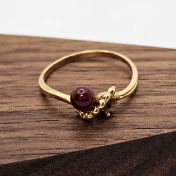 18金 ゴールドリング レトロ 12号