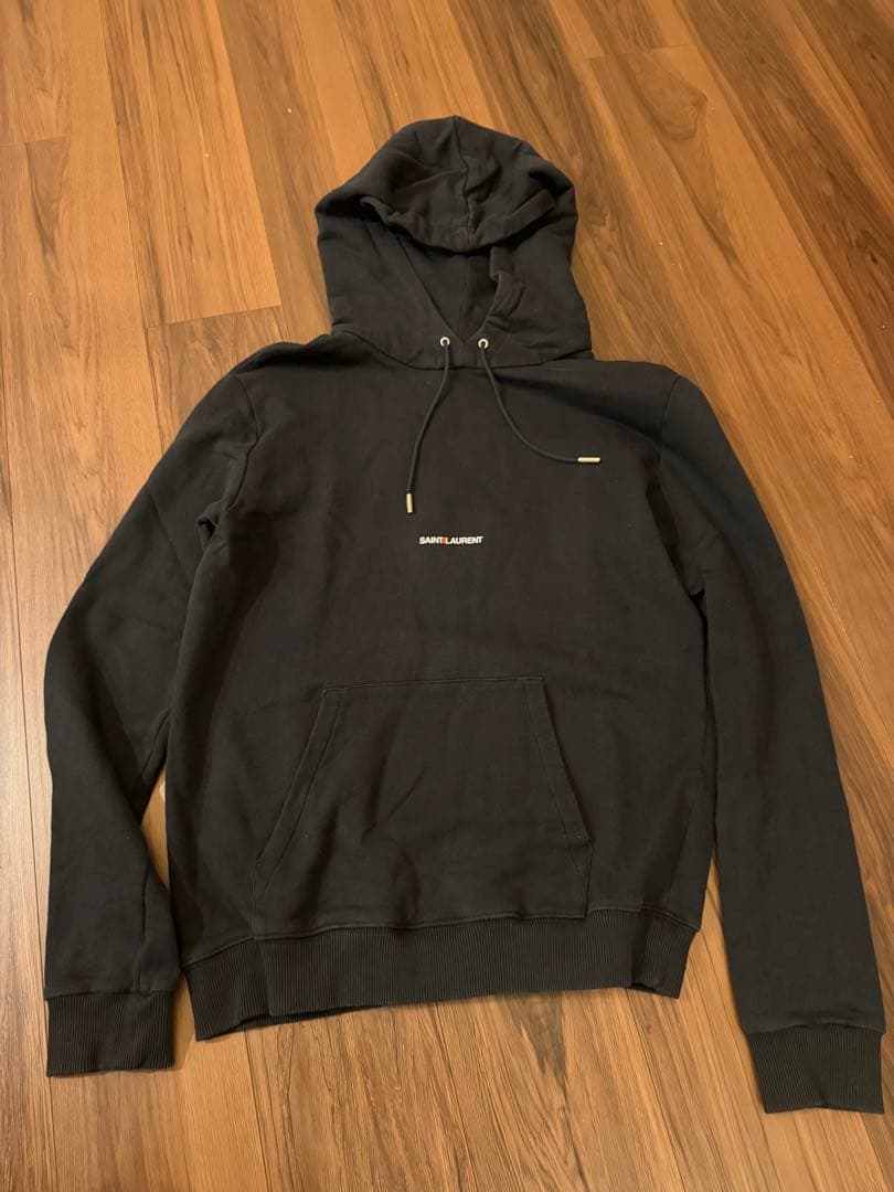 SAINT LAURENT ロゴ ブラックパーカー