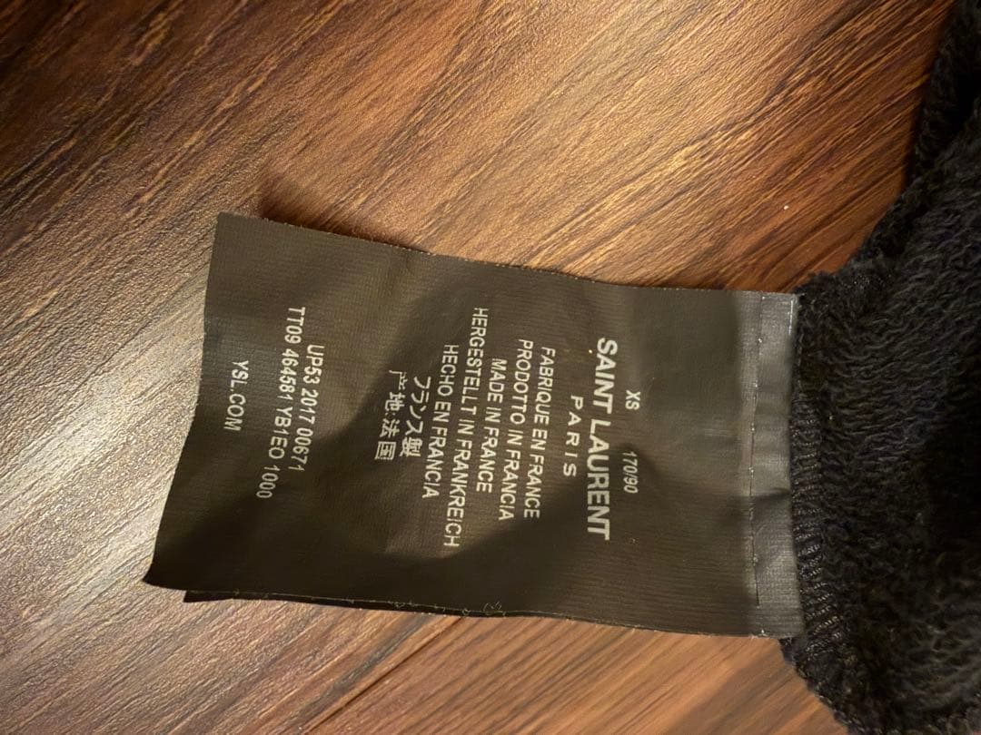 SAINT LAURENT ロゴ ブラックパーカー