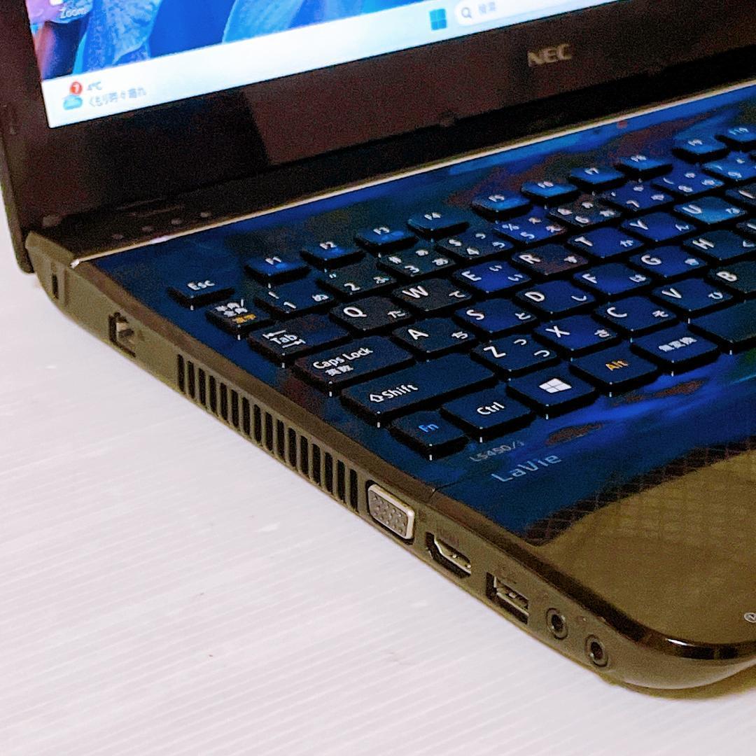 NEC ノートパソコン Windows11 SSD カメラ付き ノートPC