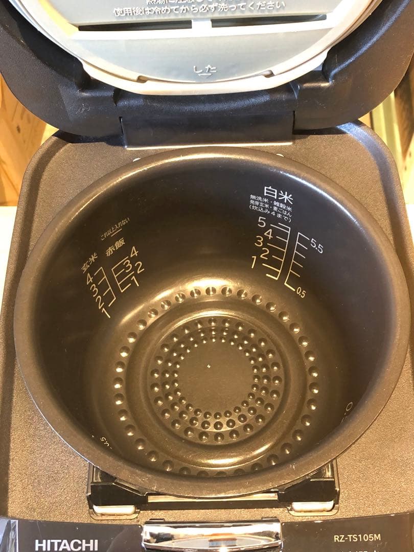 HITACHI IHジャー炊飯器　5.5合炊き　RZ-TS105M 炊飯器 黒