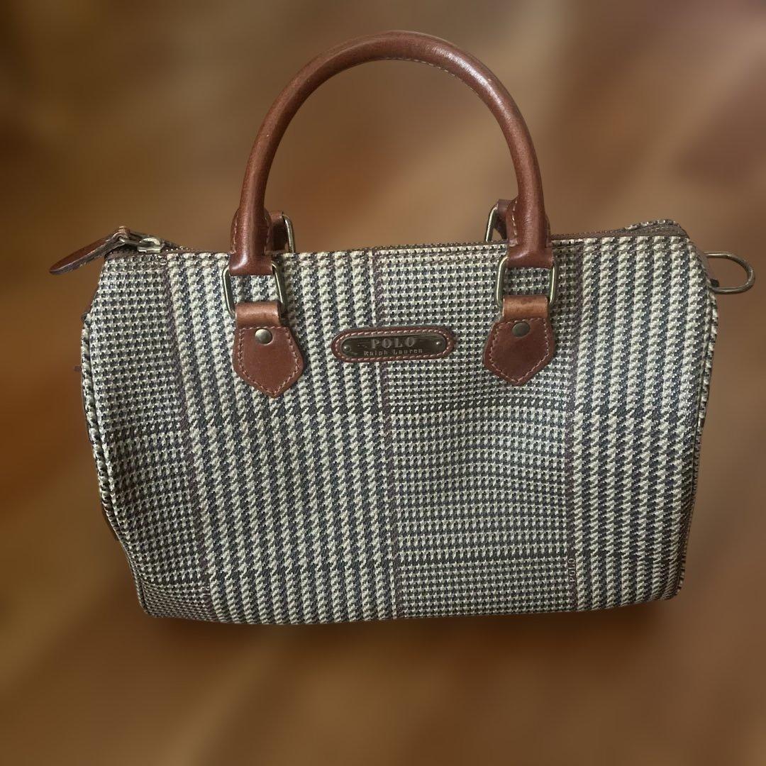 POLO Ralph Laurenチェック柄ミニボストン バッグ