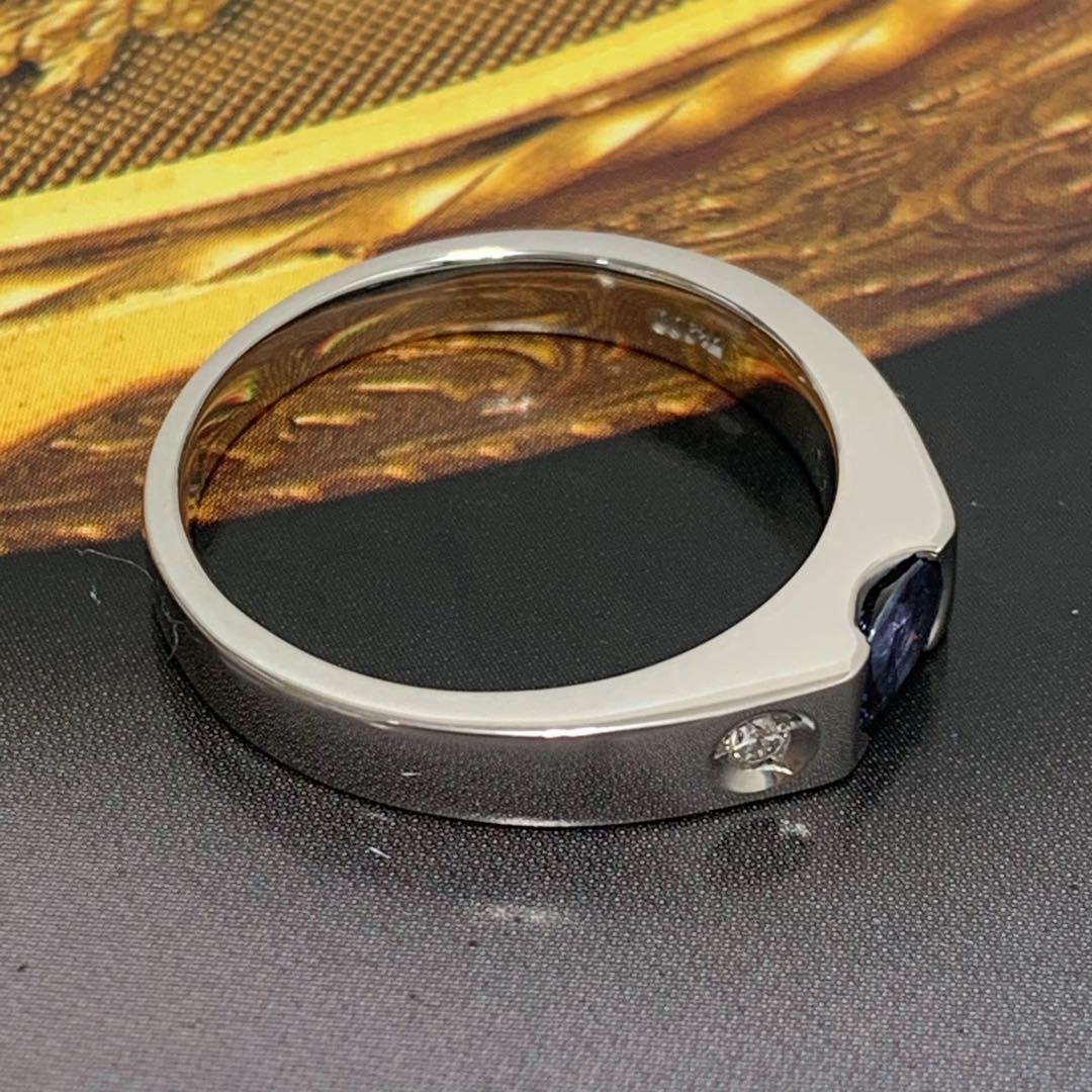 Pt900 アレキサンドライト　0.48 ダイヤモンド　0.04 リング　指輪