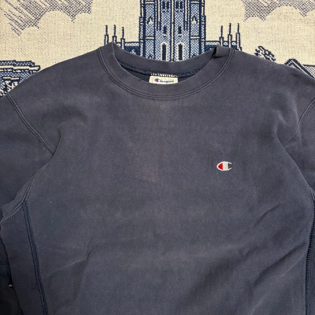 ボロ　80s champion リバースウィーブ　サンフェード　ナス紺　USA製