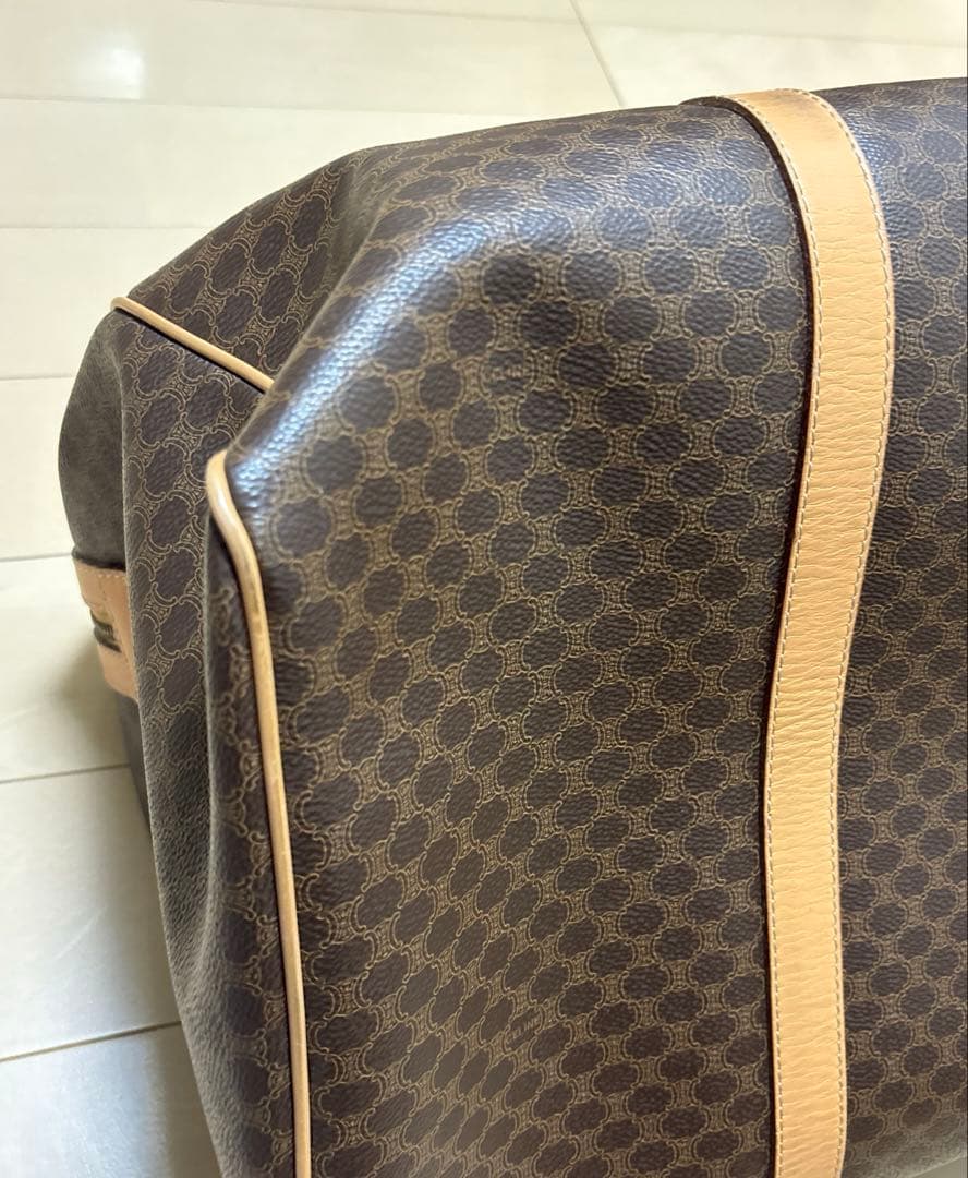 セリーヌ ボストンバッグ マカダム トリオンフ 南京錠・鍵付き旅行大容量