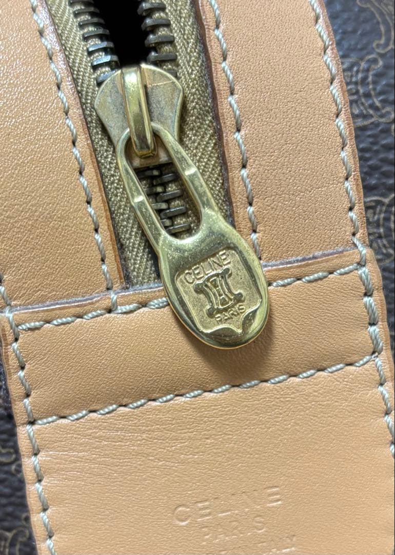 セリーヌ ボストンバッグ マカダム トリオンフ 南京錠・鍵付き旅行大容量