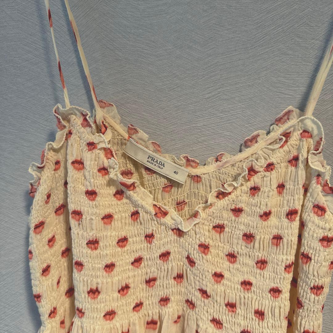 PRADA リッププリント キャミソール 40