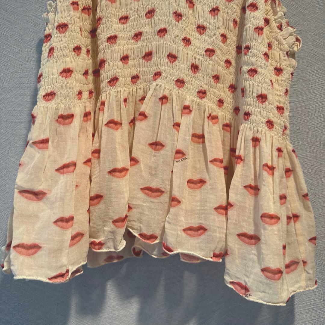PRADA リッププリント キャミソール 40