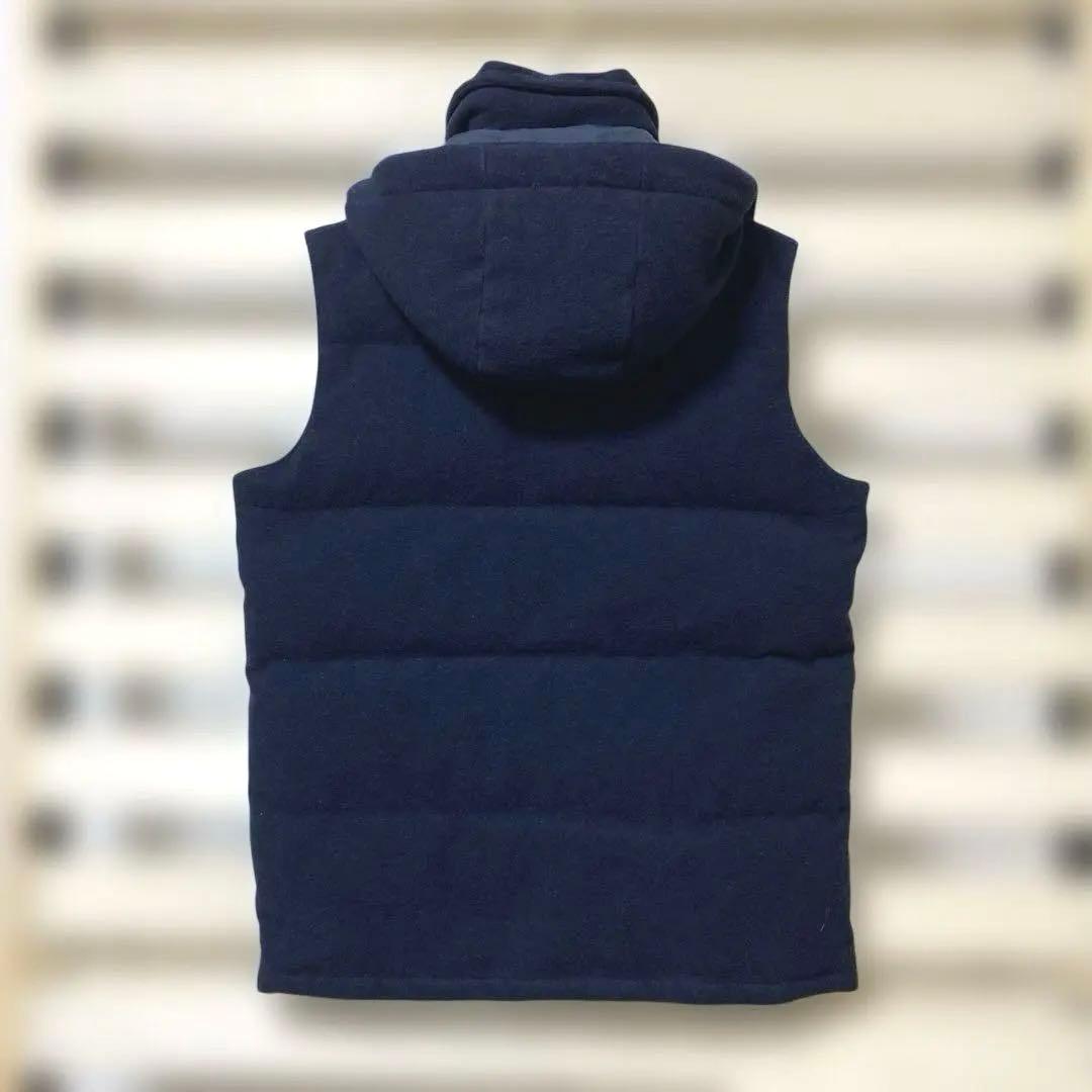 美品！DANTON×BEAMS ウールモッサ ダウンフード付きベスト 42 別注