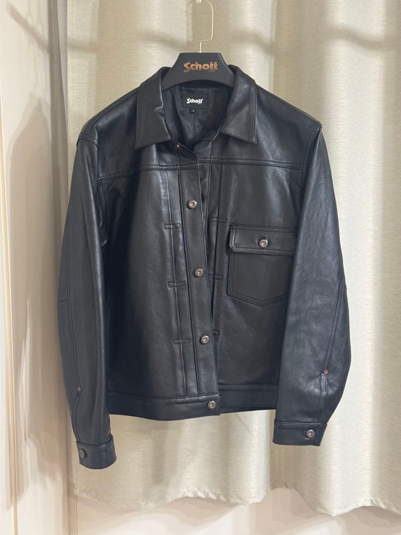 【美品】Schott LEATHER 1st TRACKER JACKET