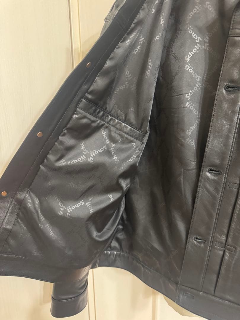 【美品】Schott LEATHER 1st TRACKER JACKET