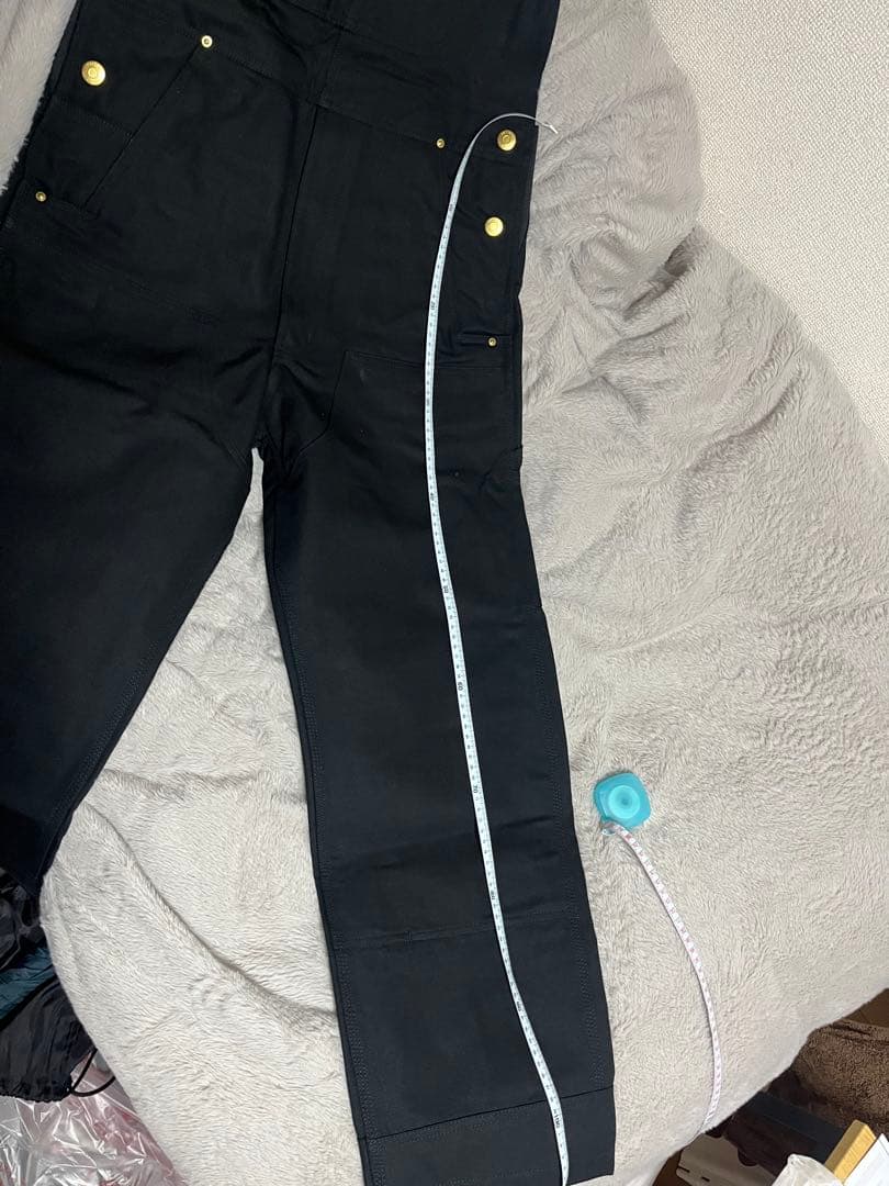 カーハート ダック ビブ オーバーオール 黒 R01-M 32×30