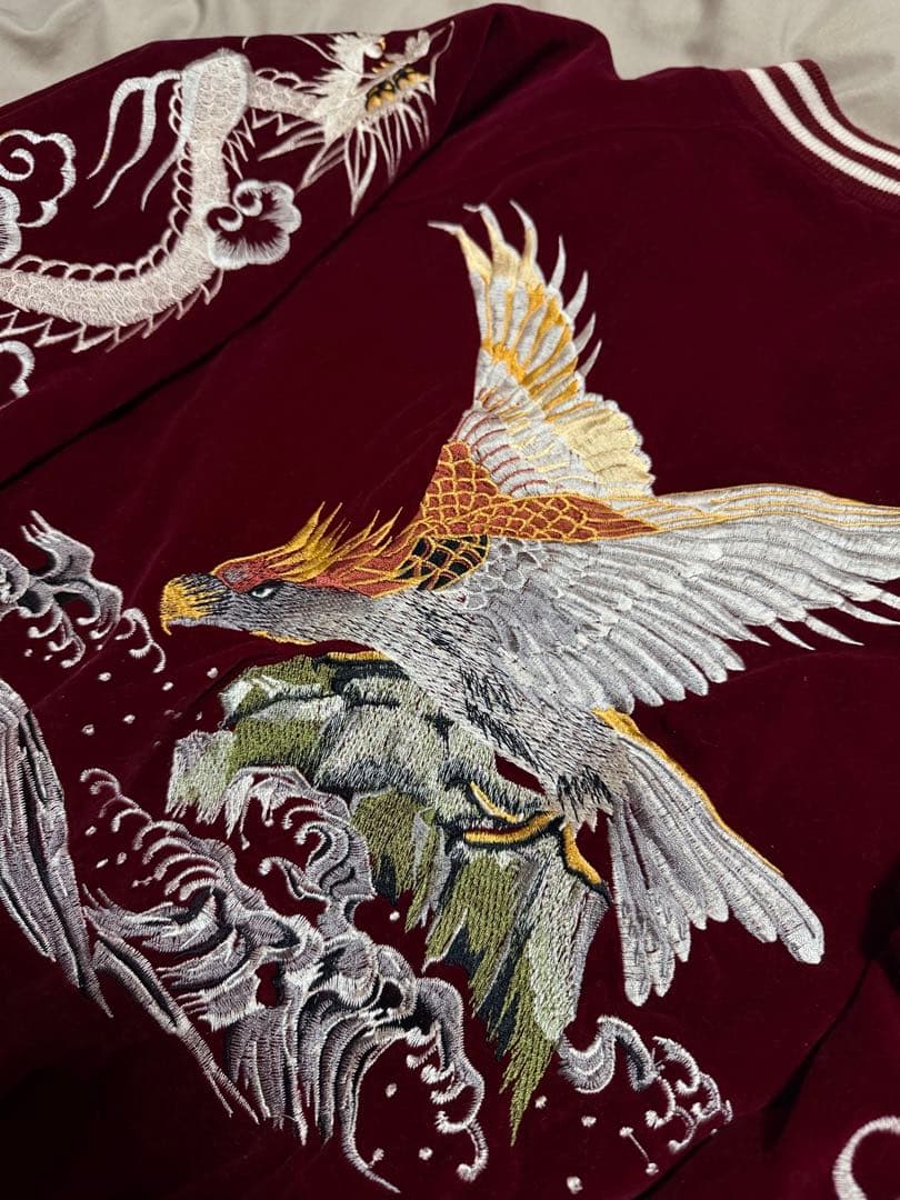 90s vintage 別珍 ワシ 龍 日本限定 スカジャン unisex