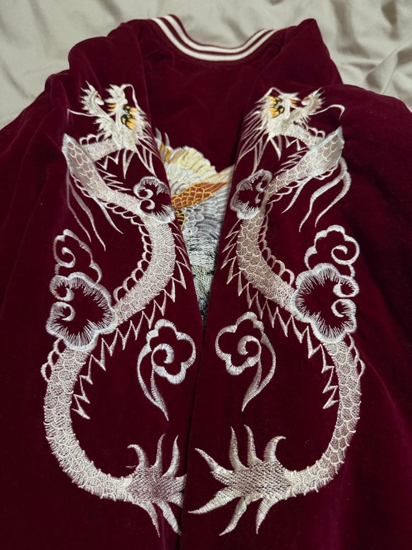 90s vintage 別珍 ワシ 龍 日本限定 スカジャン unisex