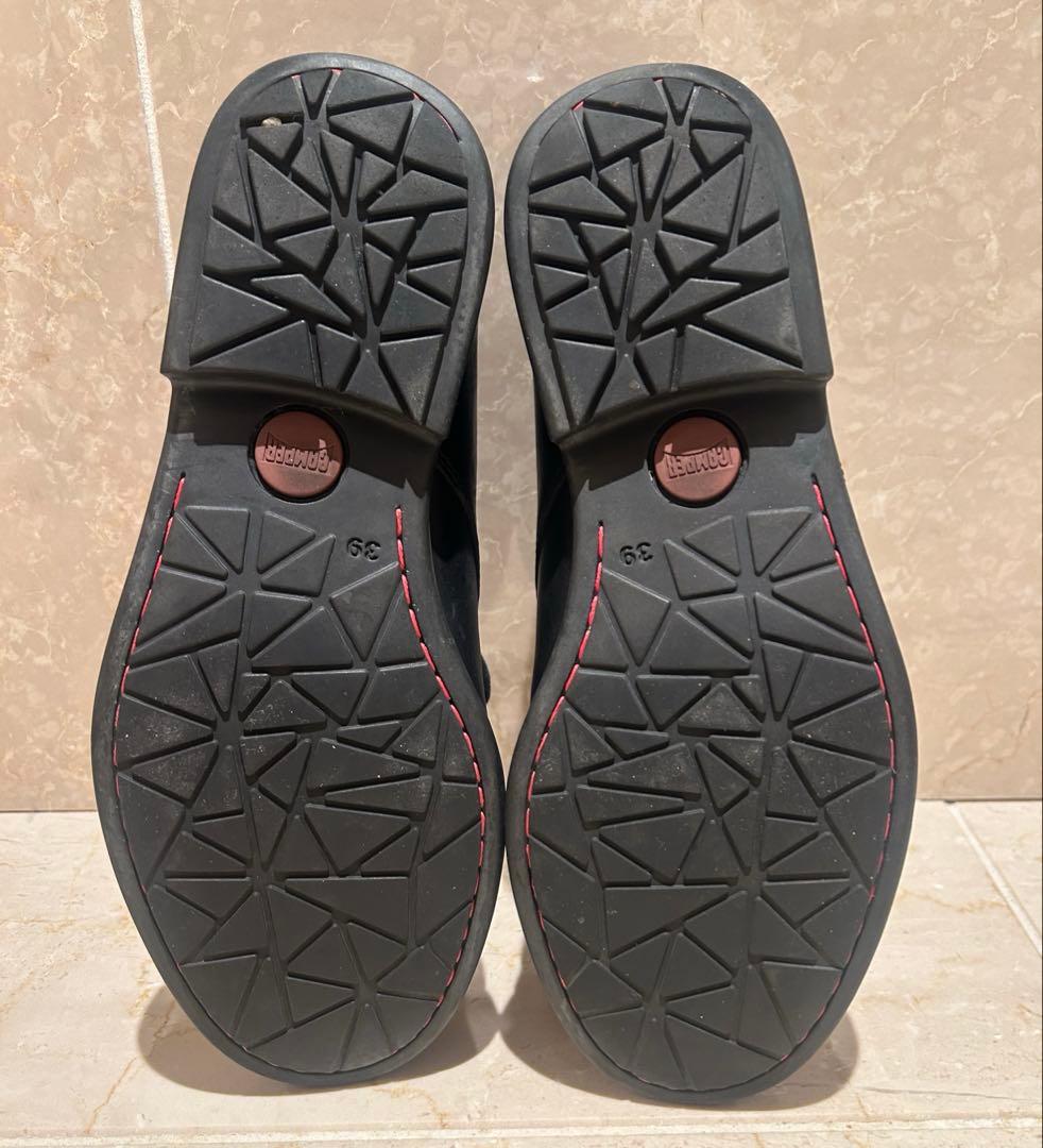 カンペール　ブラック　レザー レースアップシューズ　39ローファービジネス