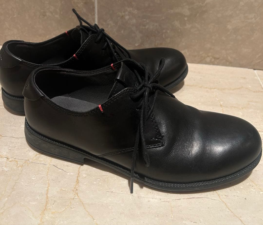 カンペール　ブラック　レザー レースアップシューズ　39ローファービジネス