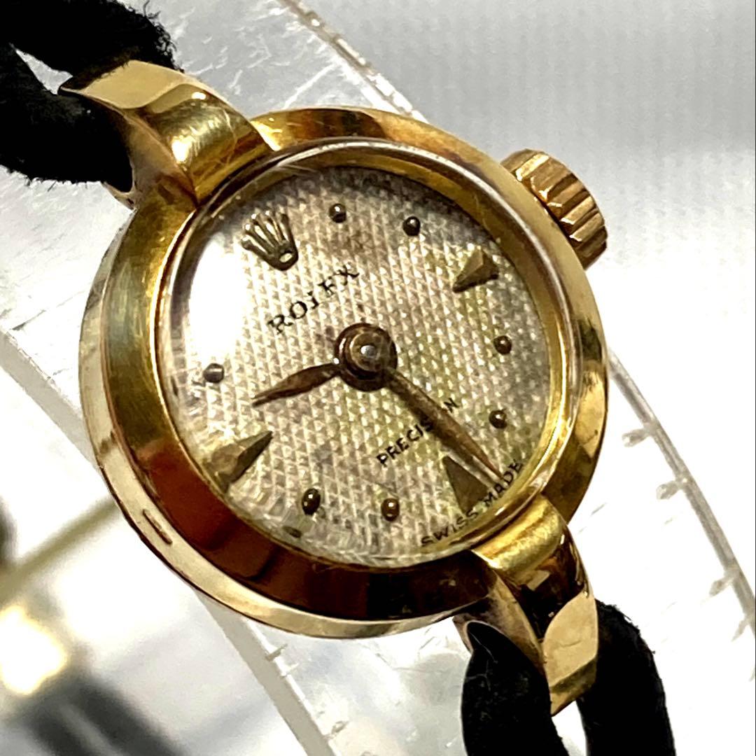 K18 ロレックス PRECISION 手巻きヴィンテージ レディース腕時計