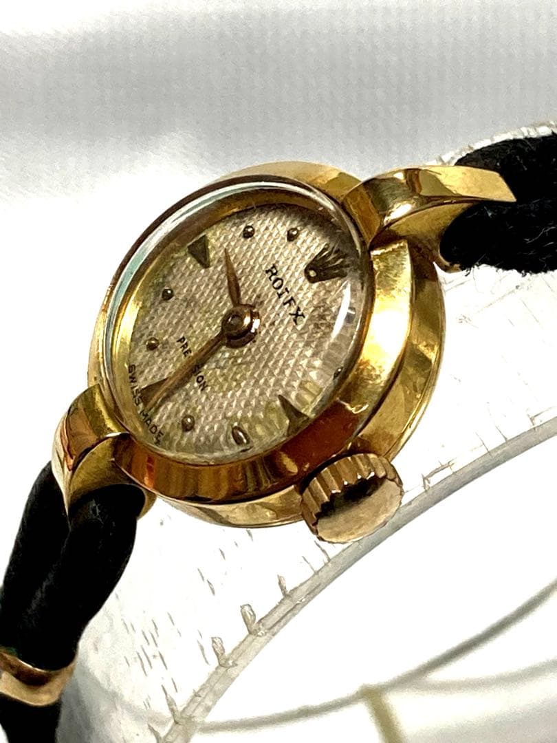 K18 ロレックス PRECISION 手巻きヴィンテージ レディース腕時計
