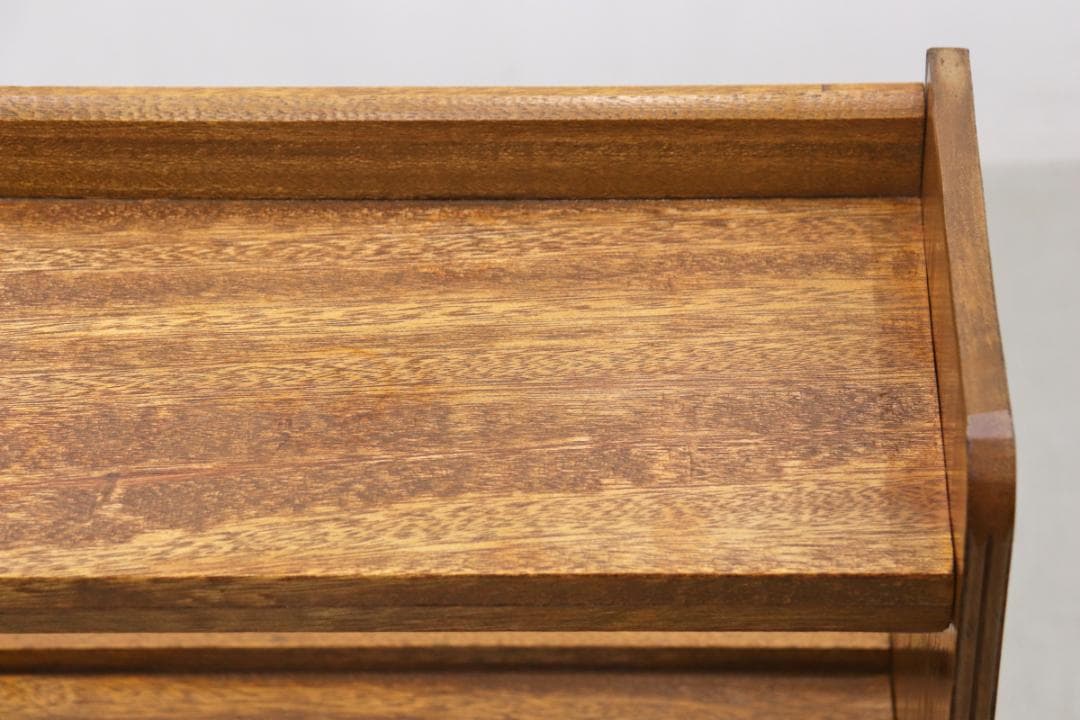 レトロ ラワン 無垢材 本棚 シェルフ 飾り棚 食器棚 ヴィンテージ