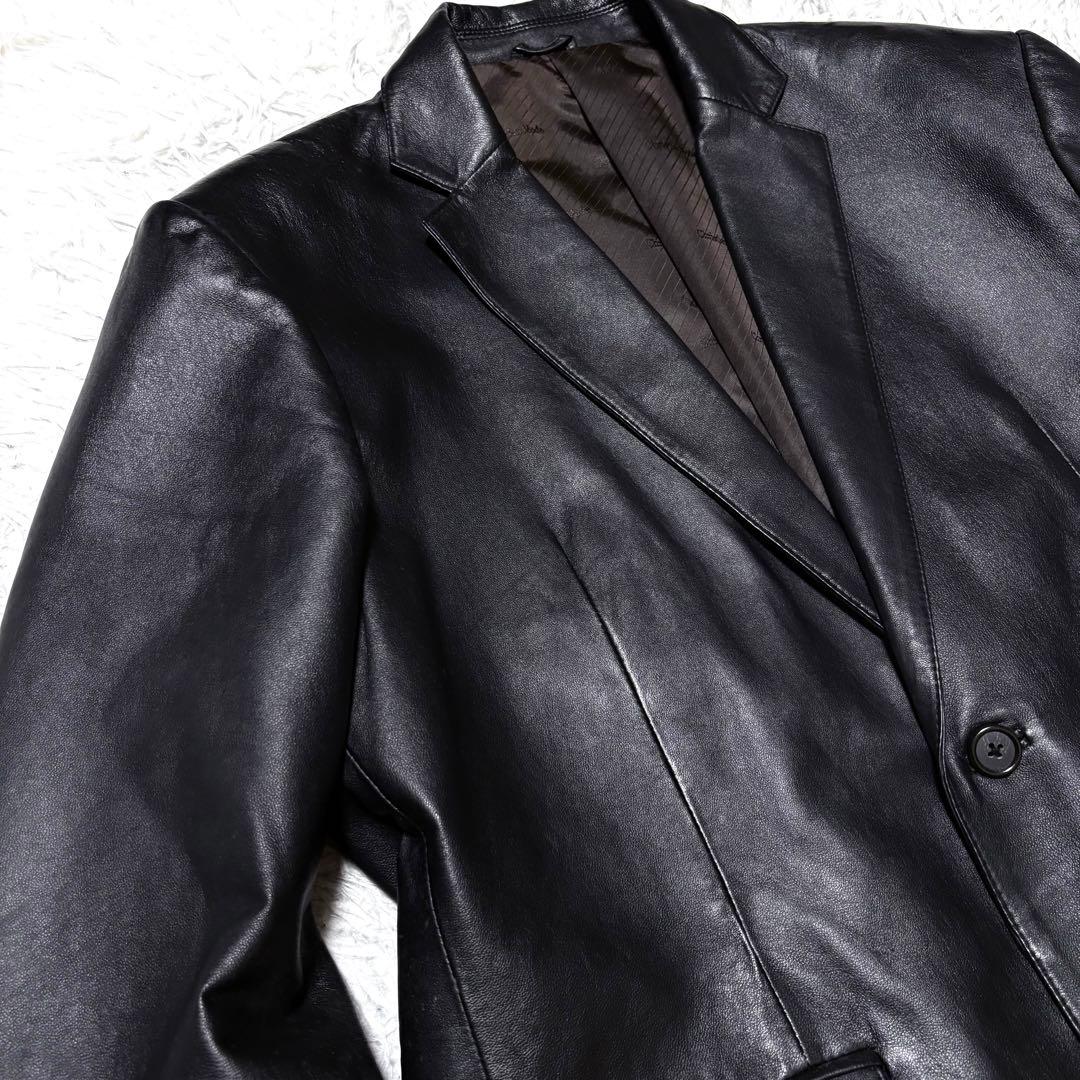 ミッシェル✨クリスチャンモード　羊革レザーテーラードジャケット