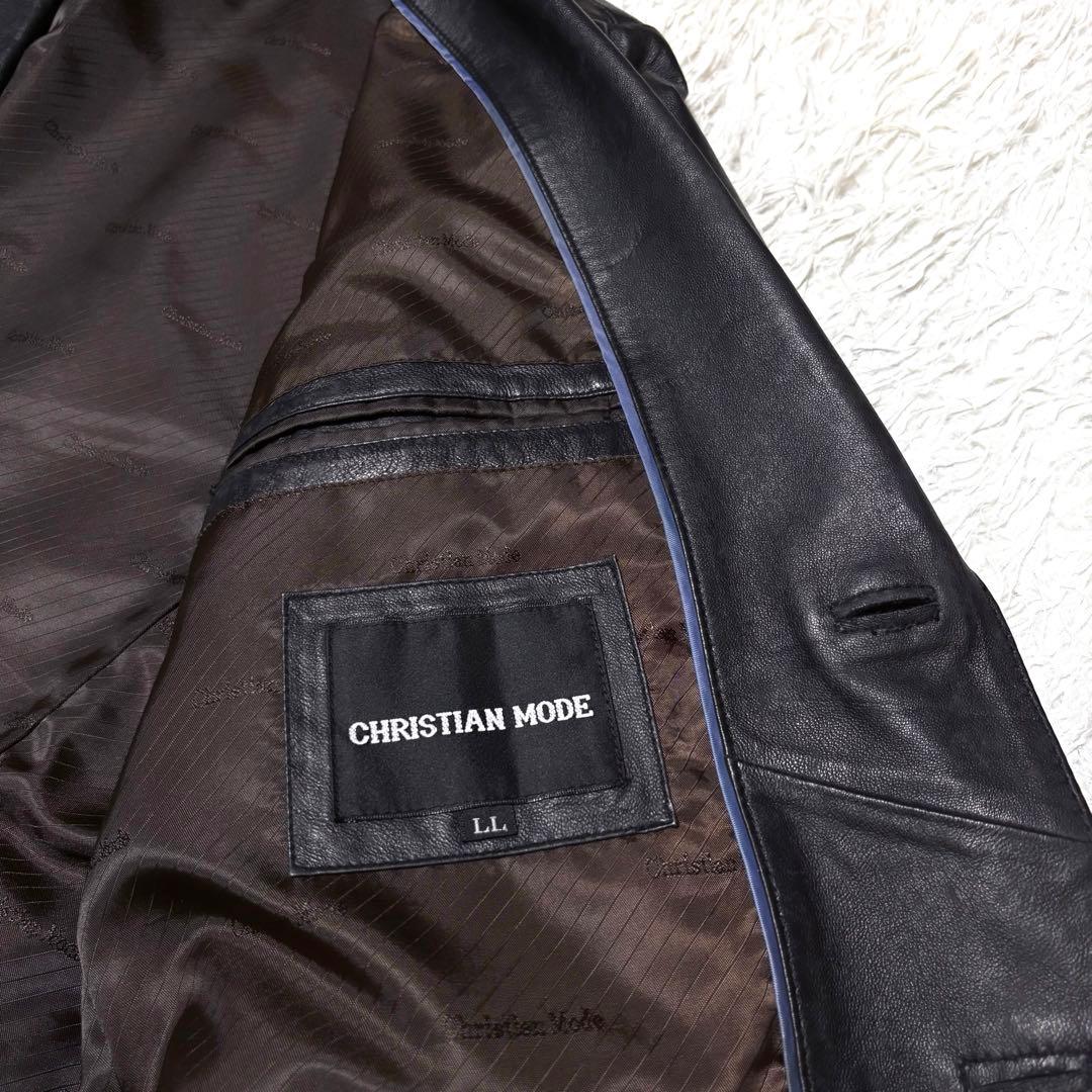 ミッシェル✨クリスチャンモード　羊革レザーテーラードジャケット
