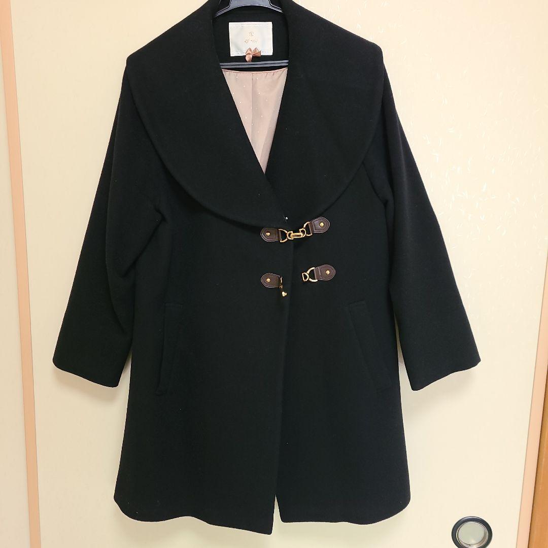 専用‼️　エフデ　 黒 ダッフルコート ウール混合　11号